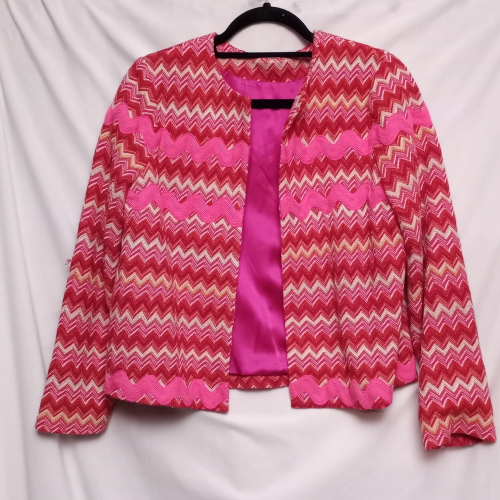Vintage MISSONI Open Front Cropped Jacket w/¾ Sleeves